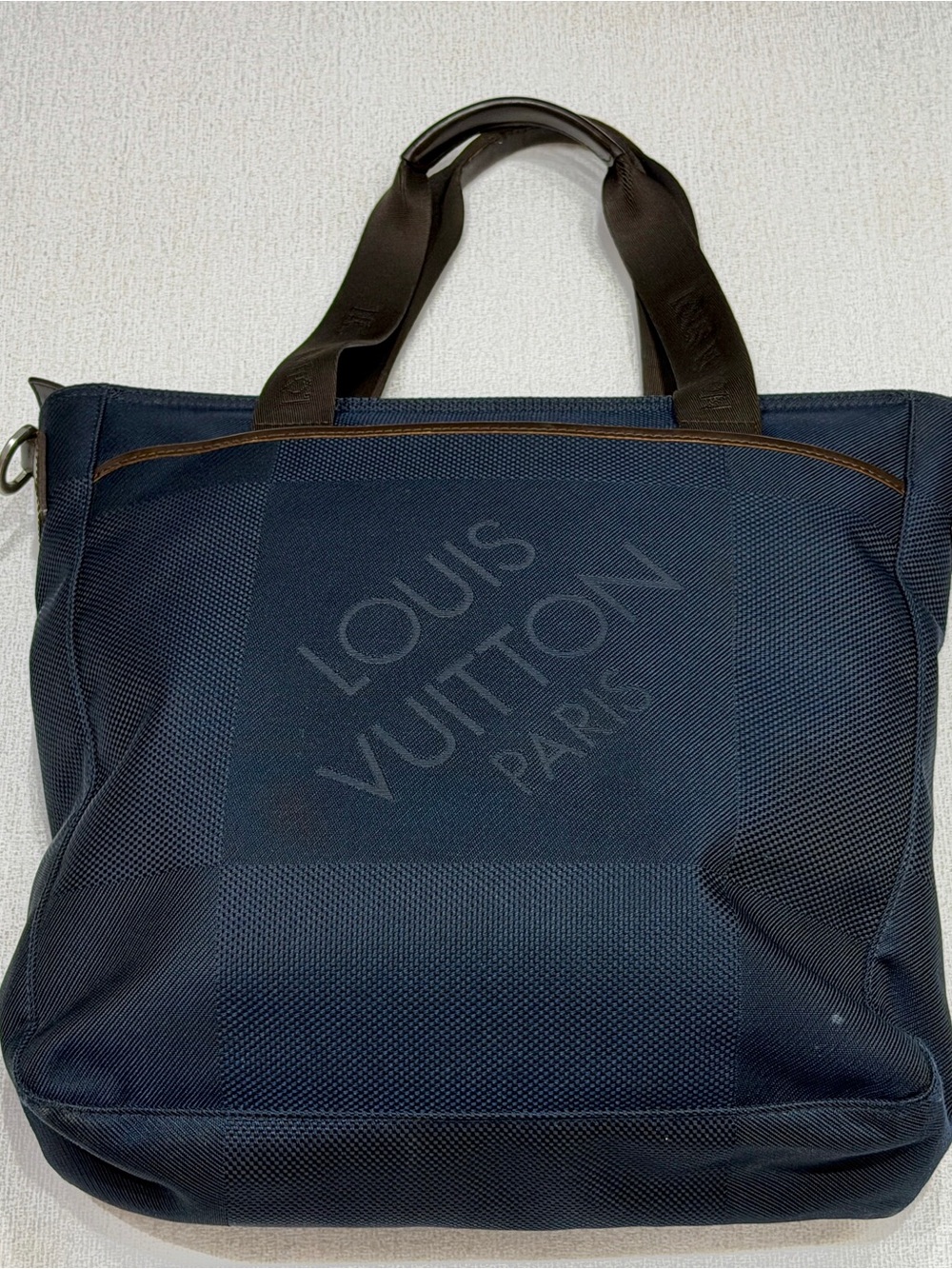 Louis Vuitton Damier Geant Canvas Blue Tote Bag Navy Business Travel LV 💙
